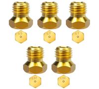 5 ugelli e iniettori, 1 da 0,5 cm, 2 da 0,7 cm, 1 da 0,87 cm, 1 da 0,87 cm, 1 da 1,02 cm