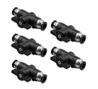 5 valvole di controllo dei flussi d'aria per tubi dell'aria raccordo dritto rapido collega valvole a sfera pneumatiche connettore facile da installare