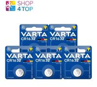 5 VARTA CR1632 a Bottone Al Litio batteries 3V 140 MAH No Mercury 2032 1BL Nuovo