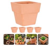 5 vasi in terracotta per piantare argilla, vasi in terracotta, vasi per piante