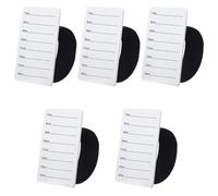 5 vassoi per ciglia finte, extension per ciglia, strumento per trucco, con cinturino da polso regolabile (7-14 mm) (bianco)