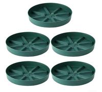 5 vassoi per vasi di fiori in plastica, design traspirante per una crescita ottimale delle piante, facili da gestire (verde)