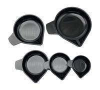 5 vassoi pesatura in plastica per liquidi e polveri con beccuccio stretto varie dimensioni per uso in cucina e in laboratorio, vassoi per la misurazione delle polveri