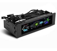 5 ventole Regolatore di velocità per PC Sensore di temperatura CPU Pannello di raffreddamento del computer Unità di raffreddamento Pannello LCD anteriore
