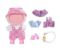 5 vestiti per bambole di peluche da 17 cm, tra cui un top, un pantalone rosa e un cappello, un paio di scarpe e una chitarra (bambola non inclusa)
