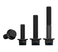 5 viti a testa esagonale in acciaio inossidabile nero M6M8M10 con rondelle, viti a dente intero e mezzo dente adatte for staffe da parete for TV(Half tooth M6*45mm)