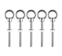 5 viti ad anello lunghe, in acciaio inox 316, viti ad anello M10, vite chiusa, resistenti alla corrosione, vite ad anello filettata per fissaggio e sospensione (M10 x 100)