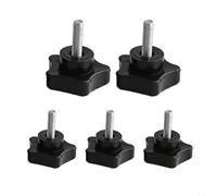 5 viti di fissaggio con manico a stella con manopole in gomma, progettate per una presa comoda e per l'uso in applicazioni automobilistiche, industriali, lavorazione del legno e supporto per