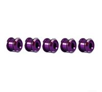5 viti per corona in lega di alluminio per bici da strada, materiale 7075 trattato termicamente, hardware di fissaggio posizione pignone, qualità e pratico (4,9 mm viola)
