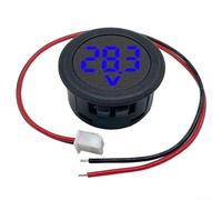 5 voltmetro digitale a 2 fili CC per gamma 4-100 V con display LED rotondo, compatibile con cruscotti automobilistici e schede di controllo CC (rosso)