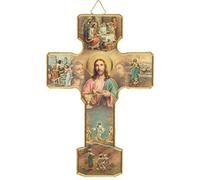5 Wood MYSTERIES OF THE LIGHT Crucifix Cross Wall Hanging by rosarybeads4u