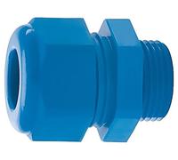 5 x 1.209.2102.14 raccordo a vite per cavi PG21 IP68 opaco: poliammide blu UL...
