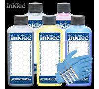 5 x 100 ML Inktec Pigmento Inchiostro Ciss Ricarica Set per HP 903XL 907XL BK C