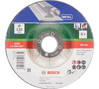 5 x 125mm Taglio Disco Set Con a Scodella Centro per Metallo Bosch 2609256333