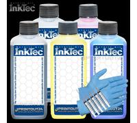 5 x 1L InkTec® Pigment Nachfüll Tinte per Canon CISS refill PFI307 PFI707