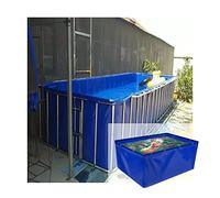5 x 3 x 1 m pieghevole impermeabile stagno per pesci Heavy Duty 0,5 mm Tarp serbatoio di tenuta per tartarughe Koi e pesci d'acqua salata con scarico - soluzione durevole per riporre l'acqua