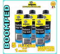 5 X 300ML BARDAHL prodotto chiudi falle buchi radiatore SYSTEM STOP LEAK 05BD11