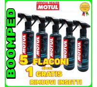 5 X 400ml MOTUL E7 INSECT REMOVER PULITORE TRACCE INSETTI PER MOTO AUTO 05MO12