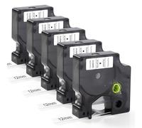 5 X 45013 Etichette compatibili per Dymo Labelmanager 160 D1 45013 dymo s0720530 12 mm x 7 m nero su bianco | Nastro di ricambio per 210D 280 360D 450D per 3M serie PL PL100 PL150 PL200