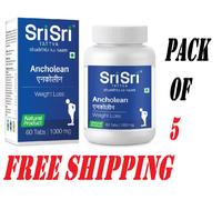 (5 x 60 = 300 compresse) Sri Sri Tattva Ayurveda ANCHOLEAN per la gestione...