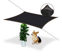 5 x 7 m tenda parasole rettangolare grande con occhiello 70% protezione solare nera tessuto tenda da giardino terrazza terrazza telo UV per piante casalinghe bestiame