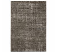 5' X 8' Grigio Carbone Ecru Tan E Marrone Astratto Power Loom Stain