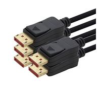 5 x 8K cavo Displayport 1.4 nero DP da 1 m - trasmette segnali audio e video digitali con una risoluzione fino a 8 K (60 Hz), 5 K (120 Hz), 4K2 K (240 Hz) compatibile verso il basso con 1,3, 1,2, 1,1