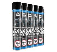 5 X AAB SPRAY ARIA COMPRESSA 750ml PULIZIA AIR DUSTER PURIFICATORE ARIA COMPR...