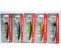 5 X ABU GARCIA FLOATING MINNOW 9 CM 8 GR KIT PER PESCA TROTA BASS KIT 5 LURES