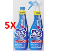 5 X Ace Spray Mousse Candeggina Piu' Fresco Profumo 700 Ml + Ricarica 700 Ml
