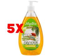 5 X ALGA Gel Concentrato Sgrassante Anti Odori 750 ml per Piatti