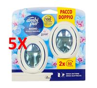 5 X Ambipur Bagno Proumatore Per Ambienti Risveglio Primaverile 2 Pezzi