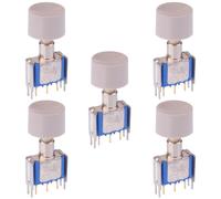 5 x APEM 18235YAD6 Grigio Interruttore Push Button Momentaneo PCB SPDT 1A 30VDC