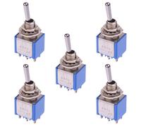 5 x APEM 5542A Interruttore Toggle Miniatura 6,35mm DPDT On-On 4A 30VDC