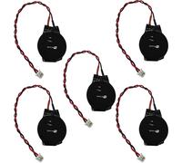 5 X Batteria Cr2016 3v Con Cavo 2 Pin Pila Bios Cmos Battery Connettore Computer