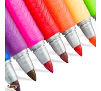 5 X BIC Intensity Punta Fine Pennarello Indelebile Smudge-Free Bold Colori