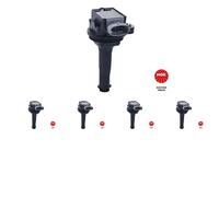 5 x Bobina d'accensione NGK per DAEWOO, FORD, VOLVO C30, C70 II, CIELO, FOCUS