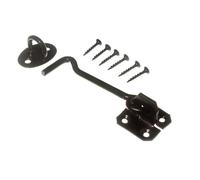 5 X Cabina Ganci E Occhi Supporto Porta Nero Laccato Acciaio 100mm 10.2cm