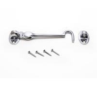 5 X Cabina Ganci E Occhio 10.2cm 100mm Cancello Porta Chiusura Cromato con Viti
