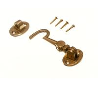 5 X Cabina Ganci Supporto Porta Silenzioso Tipo Solid Ottone Lucidato 75mm 7.6cm