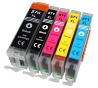 5 X Cartucce per Canon PGI-570 CLI-571 Pixma XL MG5750 MG6850 MG7750 TS50