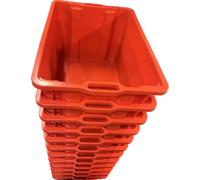 5 X Casse rosse plastica per Alimenti e usi vari ( lt. 50 - lt. 65)