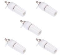 5 x CLIFF Bianco Presa Connettore a Banana 4mm 15A CL1509