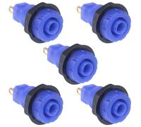 5 x Connettore Banana CLIFF Blu 4mm Schermato Placcato Oro Socket FCR14463