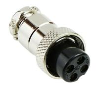 5 x Connettore Circolare Metallico M16 Femmina 4 Vie Plug