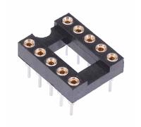 5 x Connettore Zoccolo IC DIP/DIL 10 Pin con Piedini Rivoltati, Passo 0.3"