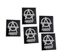 5 x Distintivo Spilla Smaltata Anarchy Grande Anni 70 Punk Symbol Protester A...