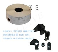 5 X Etichette Compatibile per Brother DK-11201 29mm X 90mm QL-570 500 con Telaio