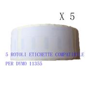 5 X Etichette Compatibili per DYMO 11355 19mmx51mm S0722550 LABELWRITER 400 450