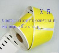 5 ROTOLI Etichette Compatibili per DYMO 99012 Y 89mmX36mm LABELWRITER 400 450